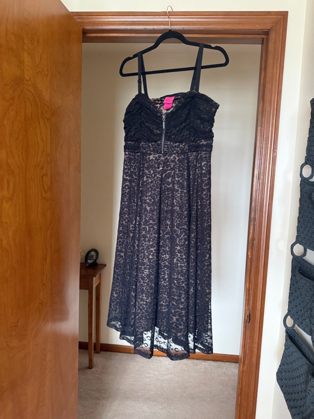 Betsey Johnson x Torrid Black Lace Midi Dress with Front Zip Detail